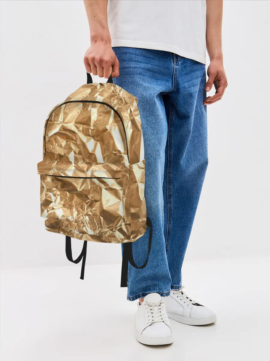 Рюкзак джинсовый / Мятая Фольга