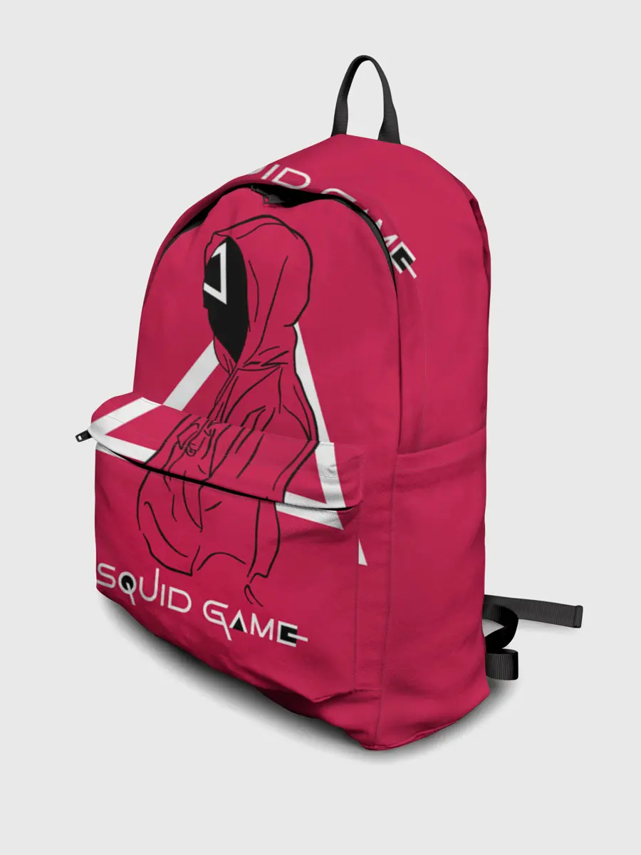 Рюкзак джинсовый / Игра в кальмара: стражник треугольник