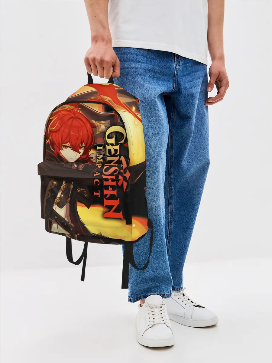 Рюкзак джинсовый / Геншин импакт: Дилюк