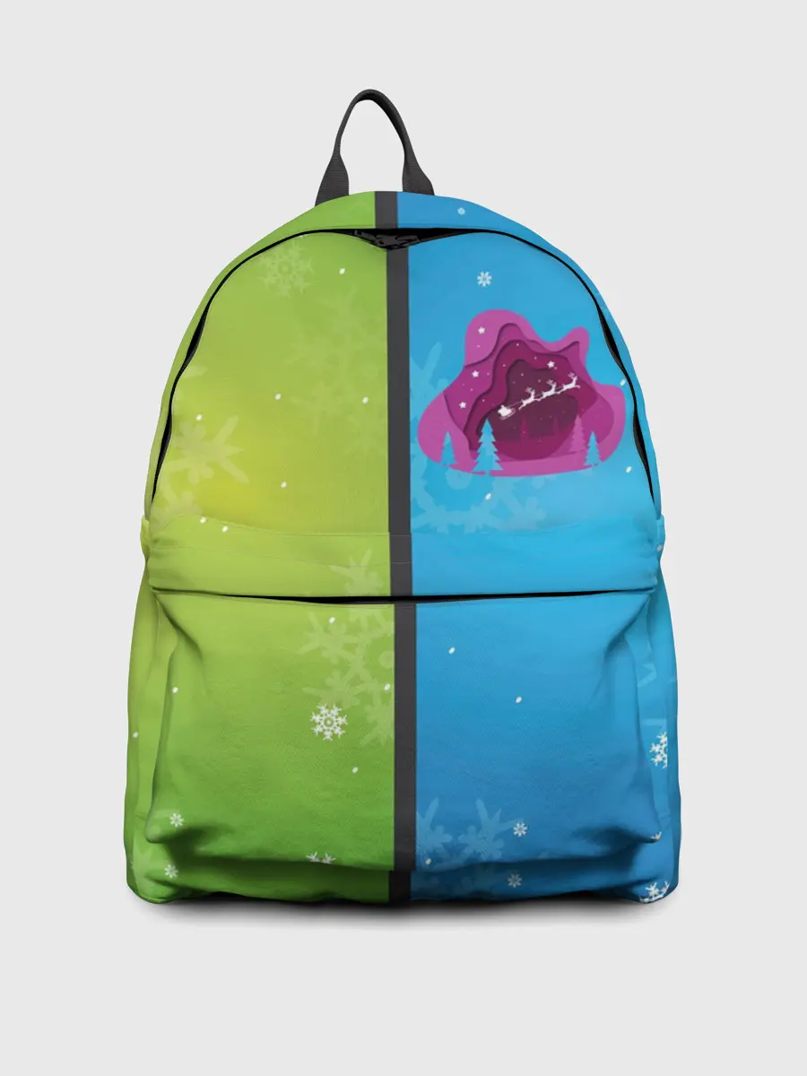 Рюкзак джинсовый / Цветное рождество Snowflake