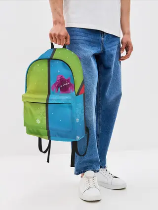 Рюкзак джинсовый / Цветное рождество Snowflake