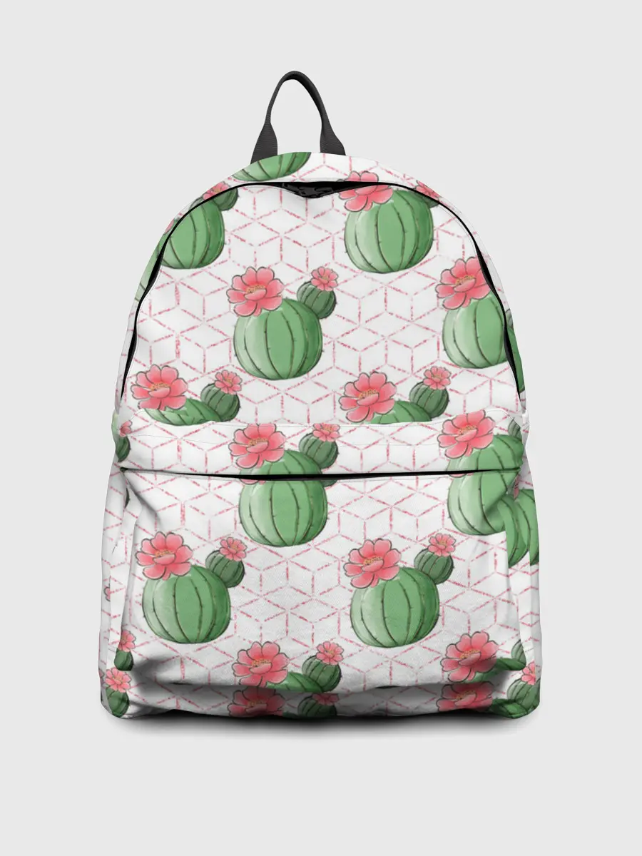 Рюкзак джинсовый / Паттерн из кактусов