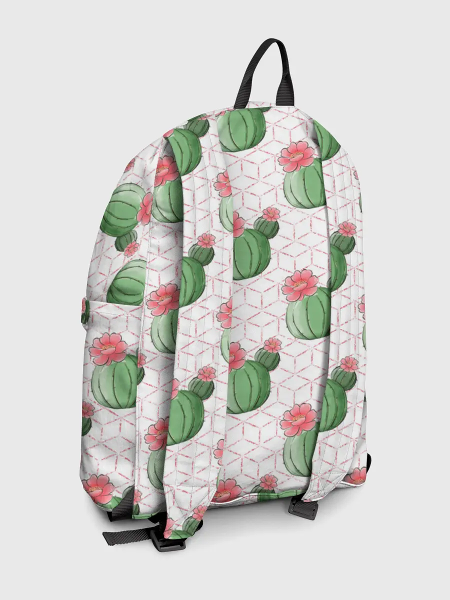 Рюкзак джинсовый / Паттерн из кактусов