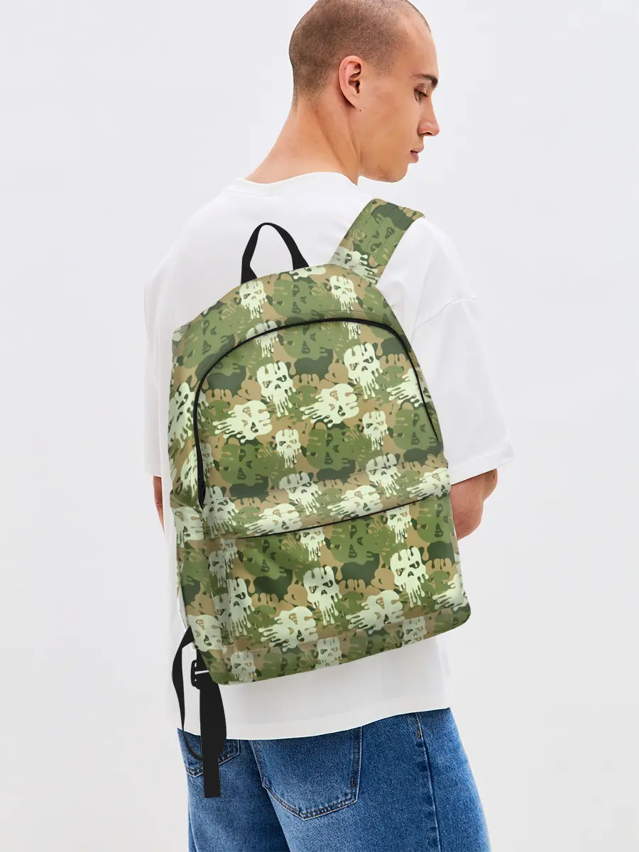 Рюкзак джинсовый / Силуэты Черепов