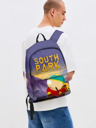 Рюкзак джинсовый / Эпичный Картман в горах | Южный Парк