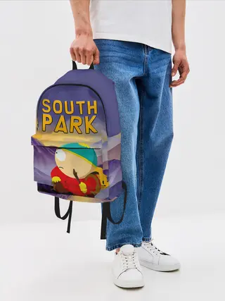 Рюкзак джинсовый / Эпичный Картман в горах | Южный Парк