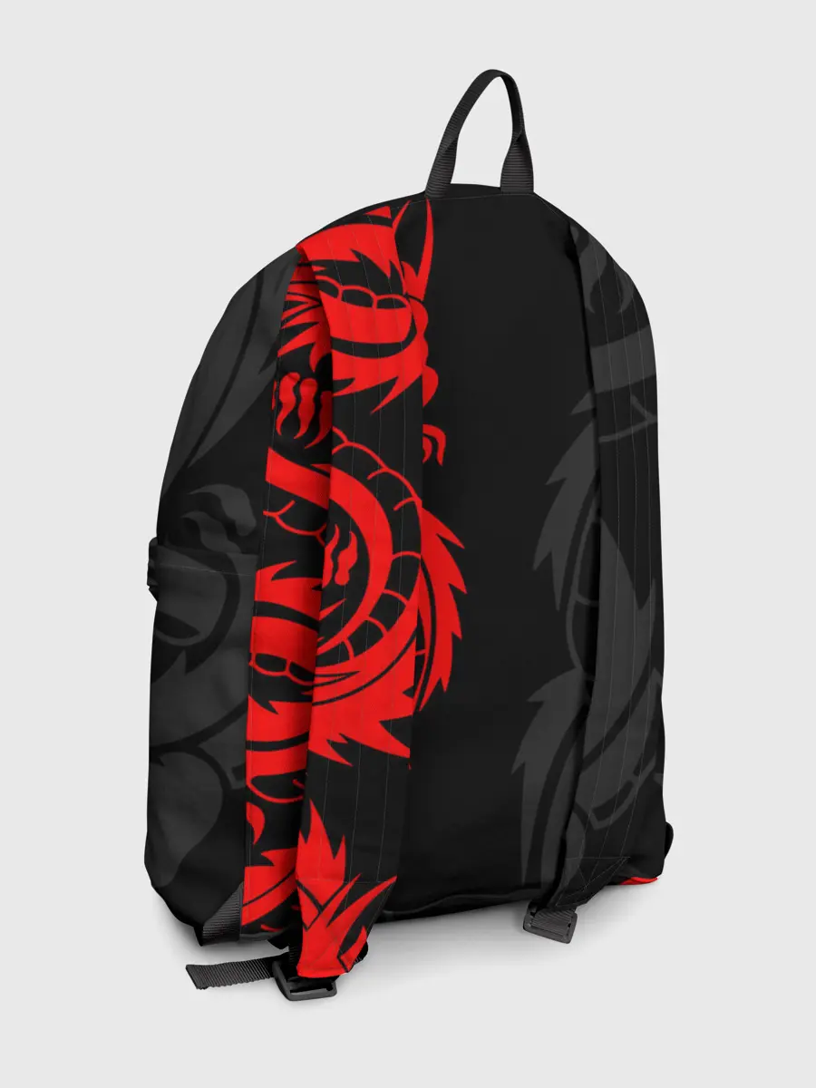 Рюкзак джинсовый / КРАСНЫЙ ДРАКОН ТАТУ / RED DRAGON TATTOO