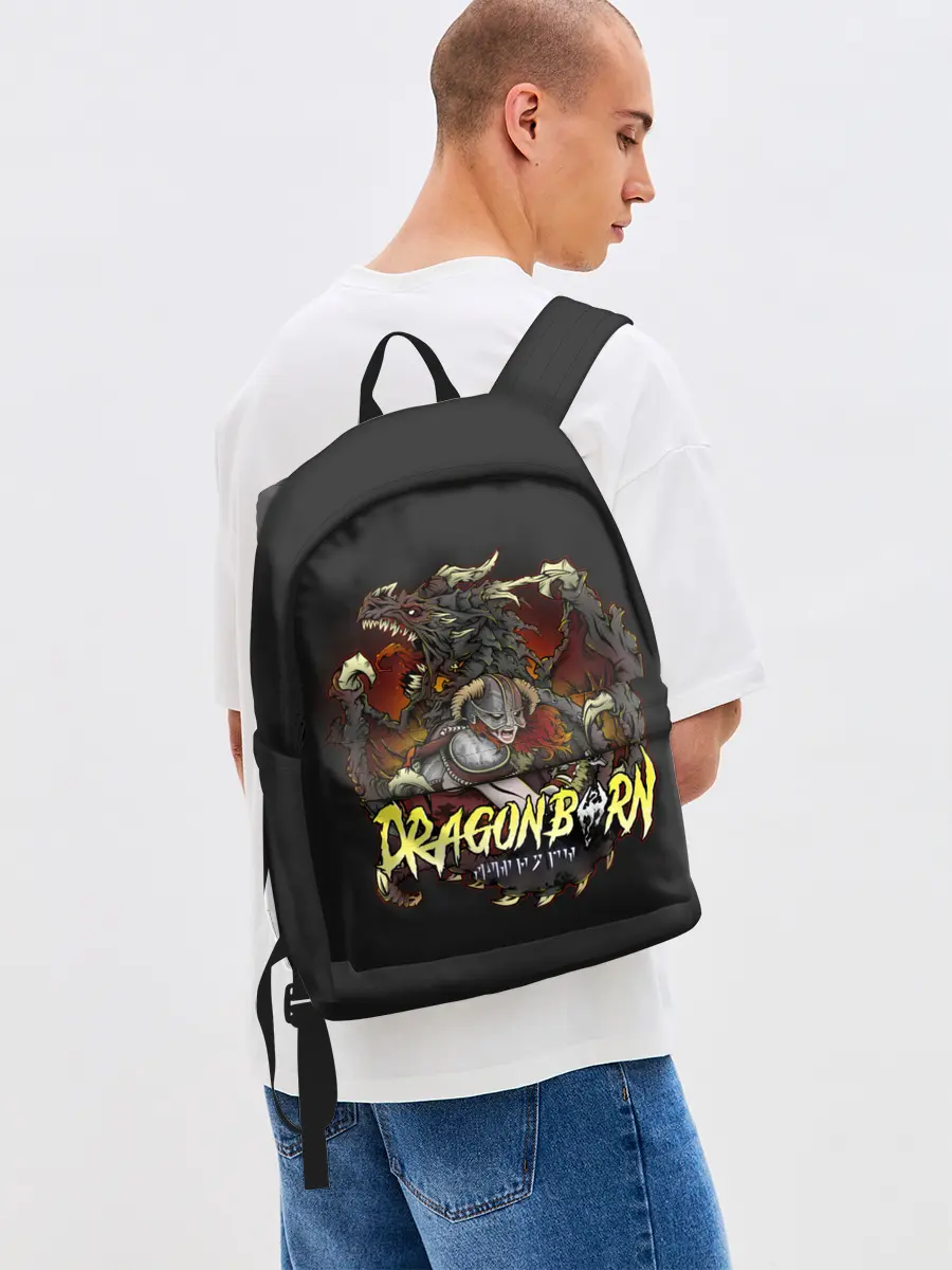 Рюкзак джинсовый / Драконорождённый здесь