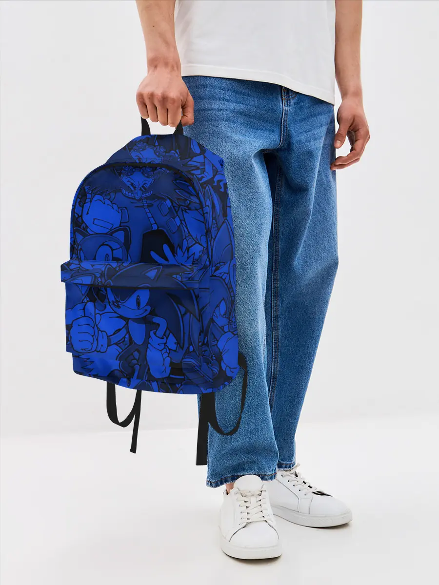 Рюкзак джинсовый / SONIC BLUE PATTERN | СИНИЙ ЁЖ