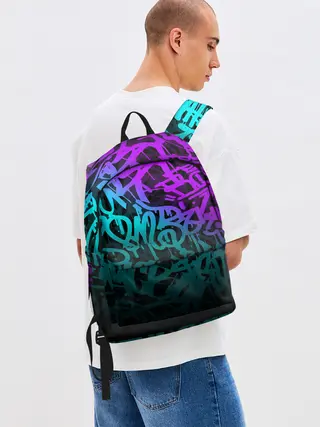 Рюкзак джинсовый / НЕОНОВОЕ ГРАФФИТИ / NEON