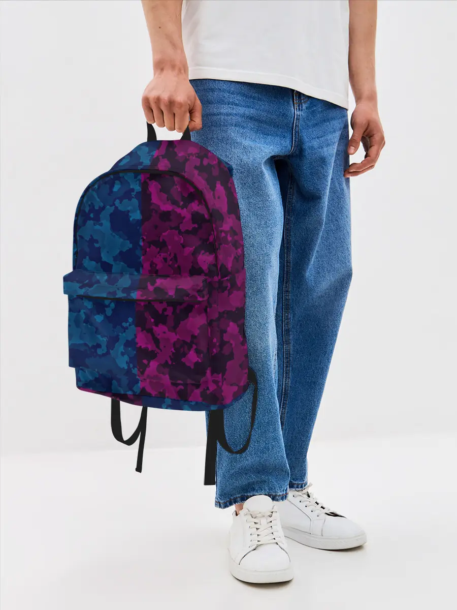 Рюкзак джинсовый / NEON MILITARY | НЕОНОВОЕ МИЛИТАРИ
