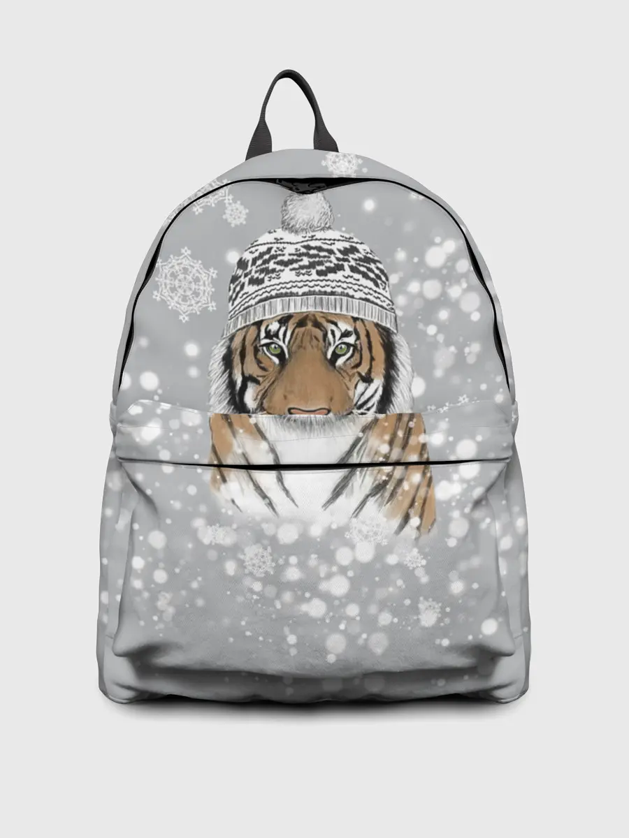 Рюкзак джинсовый / Снежный тигр