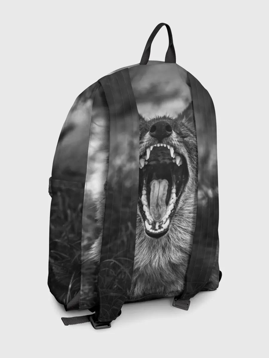 Рюкзак джинсовый / Волчья пасть, зевает