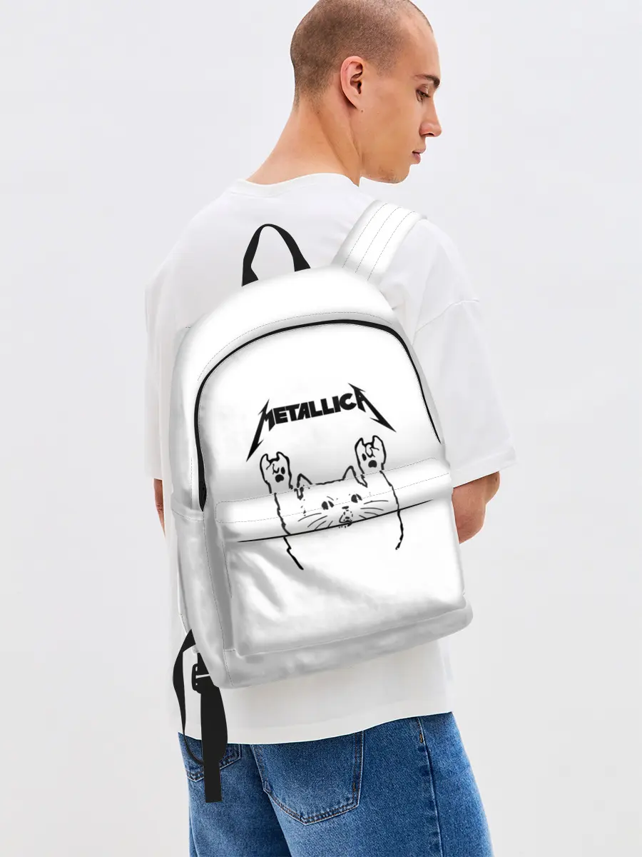 Рюкзак джинсовый / Metallica / Meowtallica.