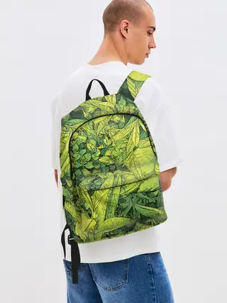 Рюкзак джинсовый / Растительная жизнь - Хоста