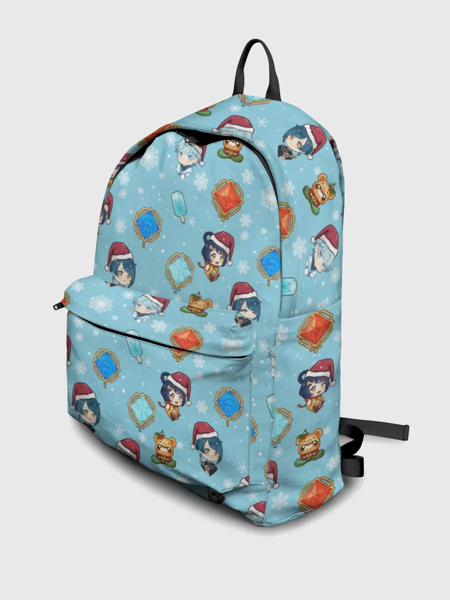 Рюкзак джинсовый / Genshin Impact Pattern