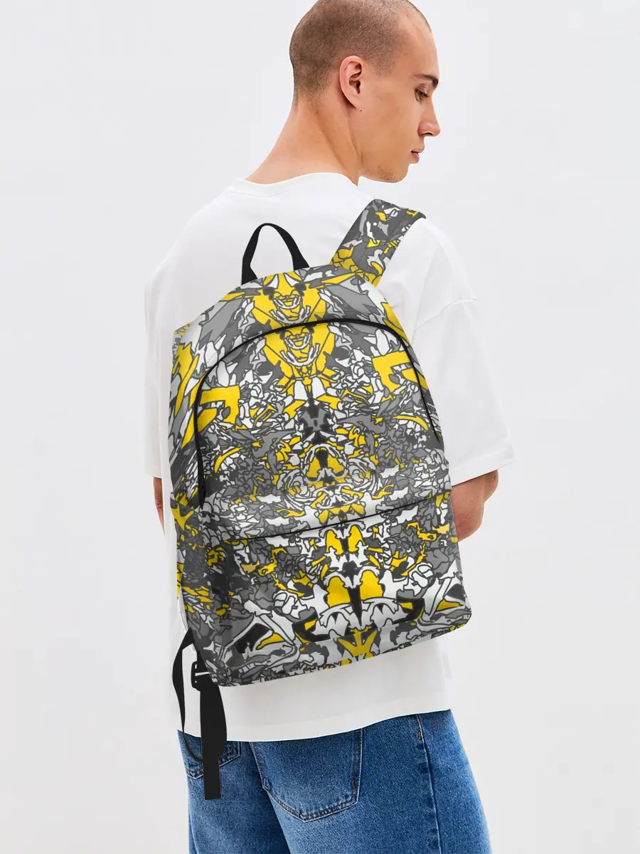 Рюкзак джинсовый / Жёлтый каменный дракон