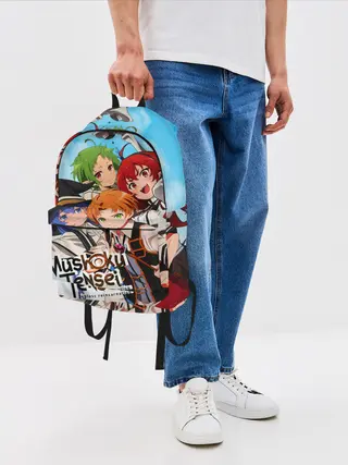 Рюкзак джинсовый / Реинкарнация безработного главные герои