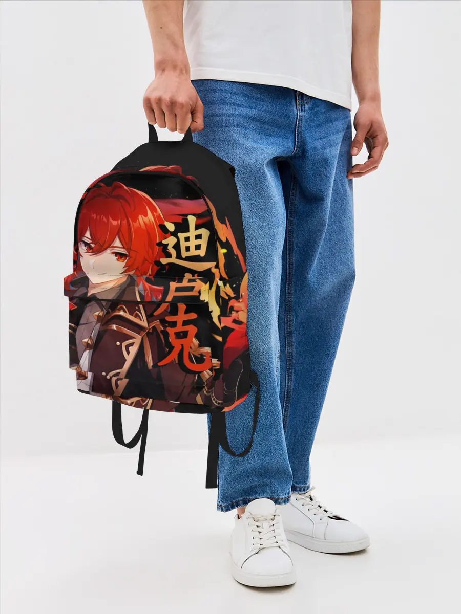 Рюкзак джинсовый / Genshin Impact - Дилюк