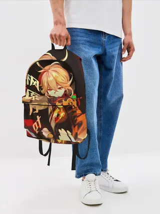 Рюкзак джинсовый / Genshin Impact - Кадзуха