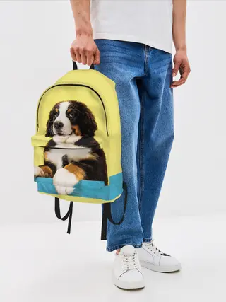 Рюкзак джинсовый / Бернский зенненхунд, Berner Sennenhund
