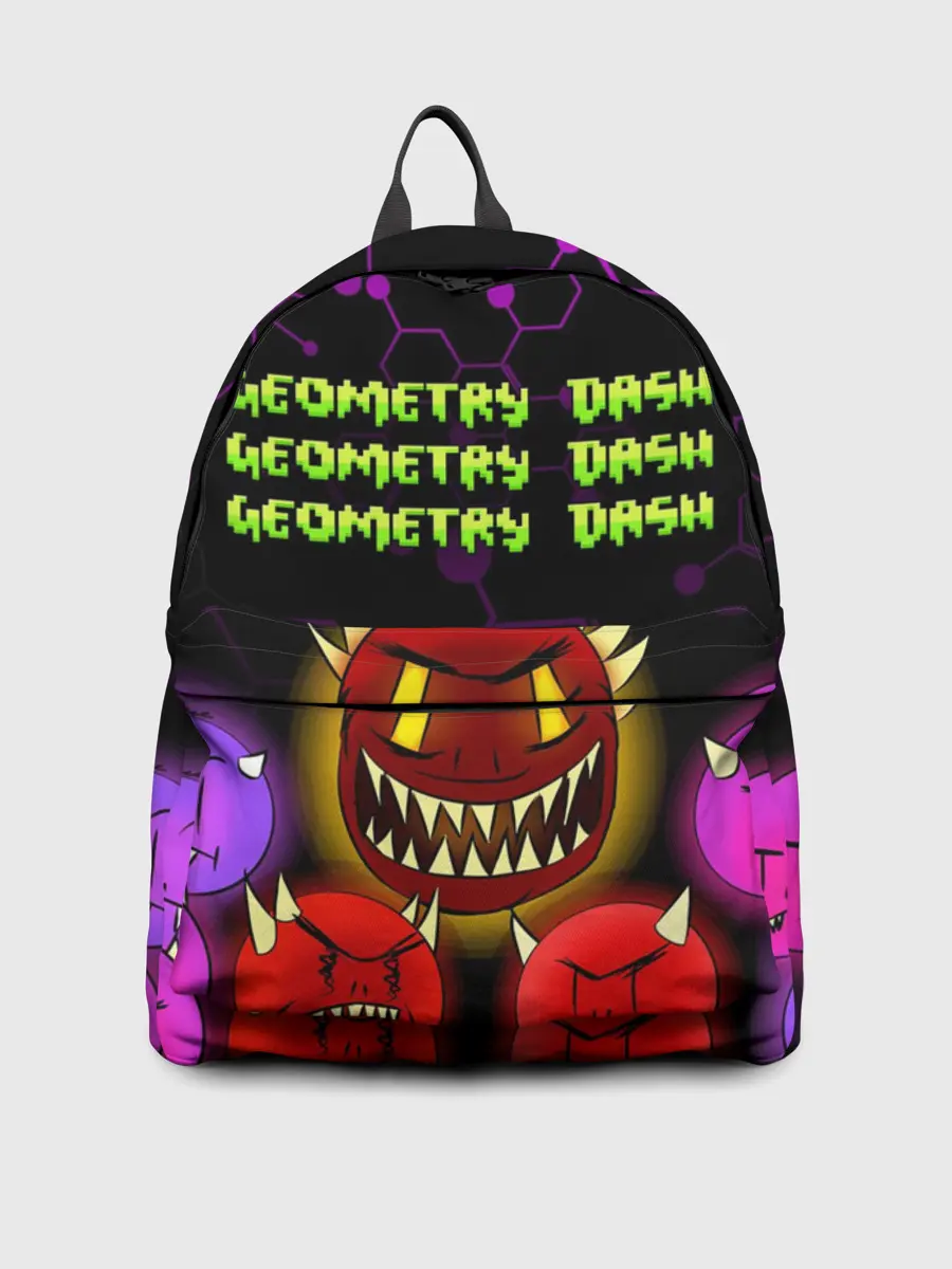 Рюкзак джинсовый / GEOMETRY DASH DEMONS / ДЕМОНЫ