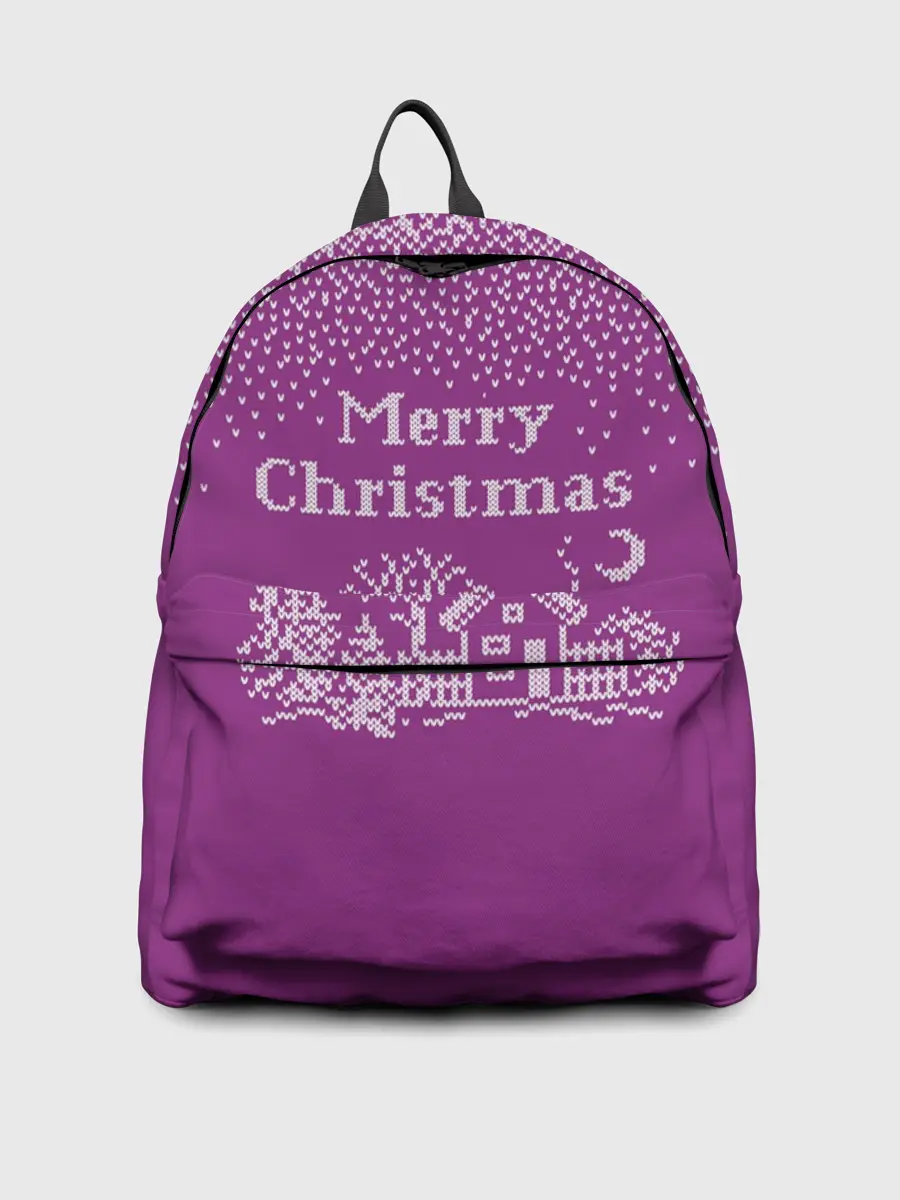 Рюкзак джинсовый / Новогодний дом.