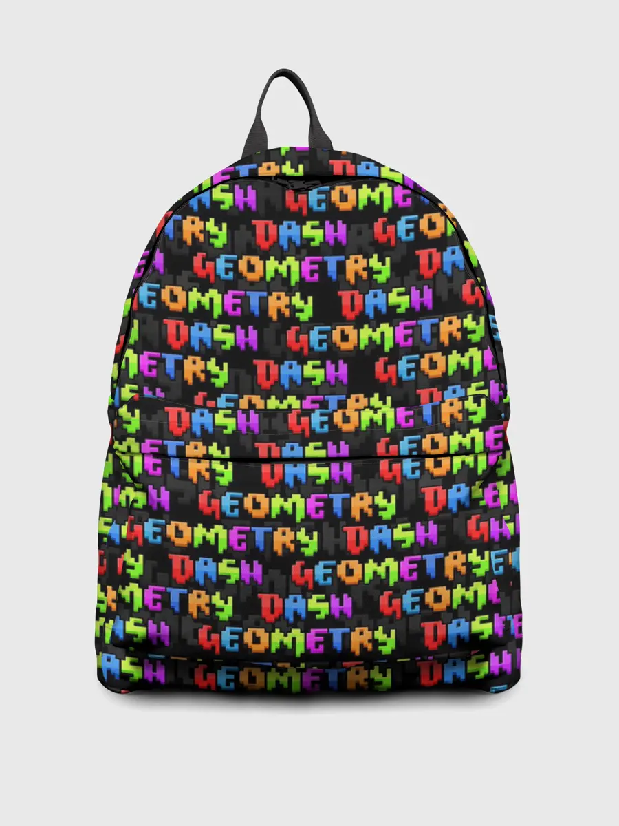 Рюкзак джинсовый / GEOMETRY DASH / УЗОР / PATTERN