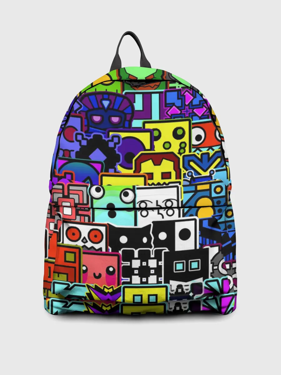 Рюкзак джинсовый / GEOMETRY DASH ВСЕ СКИНЫ