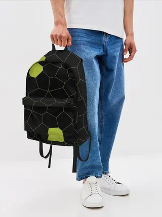 Рюкзак джинсовый / Кожа рептилии