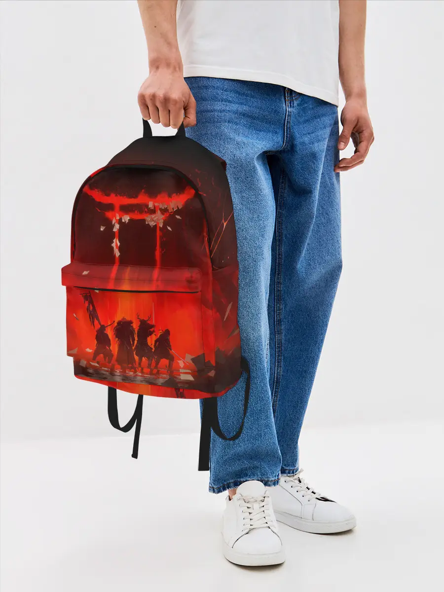Рюкзак джинсовый / GHOST OF TSUSHIMA САМУРИ В ОГНЕ