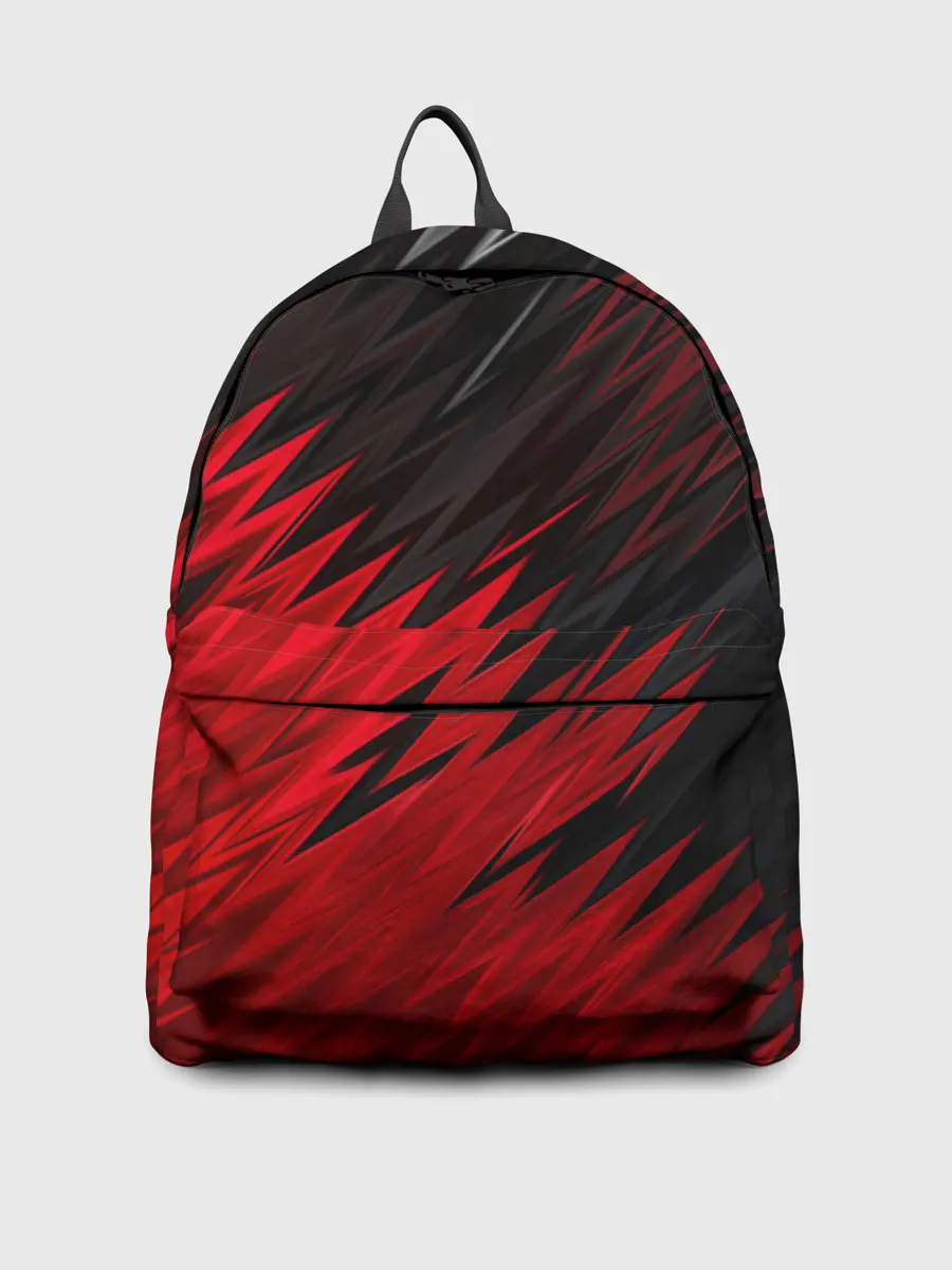 Рюкзак джинсовый / ЧЁРНО КРАСНЫЕ КРАСКИ | RED BLACK STRIPES