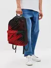 Рюкзак джинсовый / ЧЁРНО КРАСНЫЕ КРАСКИ | RED BLACK STRIPES