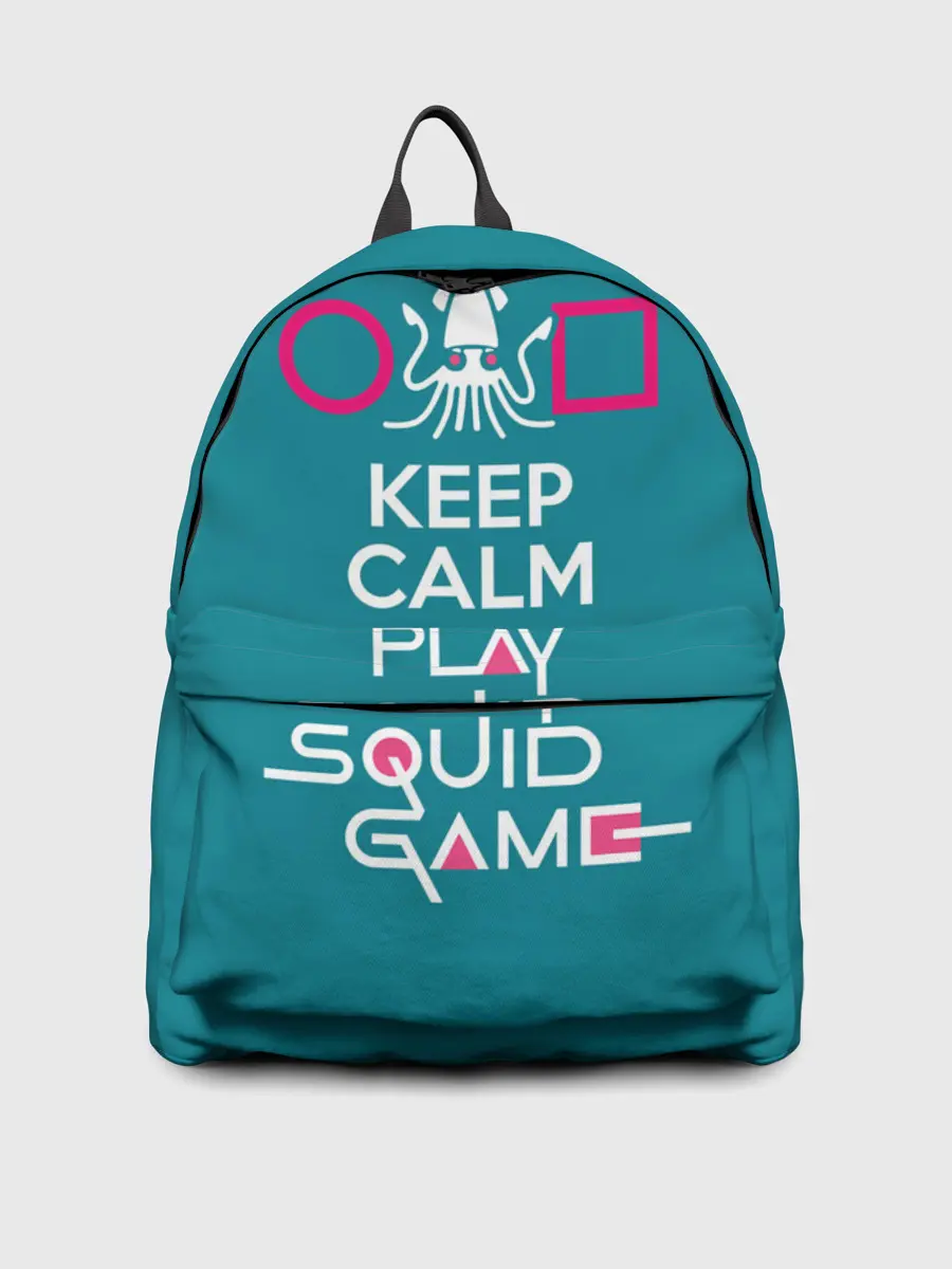 Рюкзак джинсовый / Keep calm and play squid game