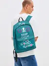 Рюкзак джинсовый / Keep calm and play squid game