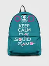 Рюкзак джинсовый / Keep calm and play squid game