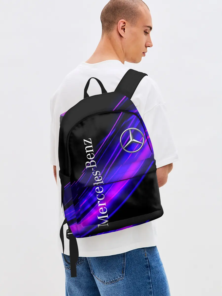 Рюкзак джинсовый / MERCEDES-BENZ / МЕРСЕДЕС-БЕНЗ / ПУРПУРНЫЙ