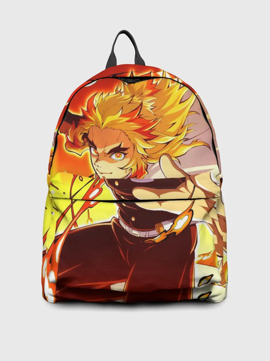 Рюкзак джинсовый / Ренгоку Кёджуро, Клинок рассекающий демонов