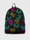 Рюкзак джинсовый / НЕОНОВЫЕ КОТИКИ / NEON FACES CATS