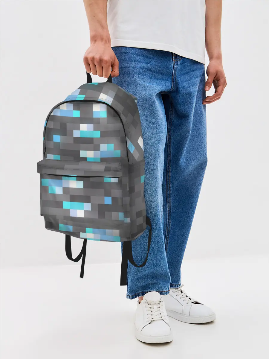 Рюкзак джинсовый / АЛМАЗНАЯ РУДА | DIAMOND ORE | MINCRAFT