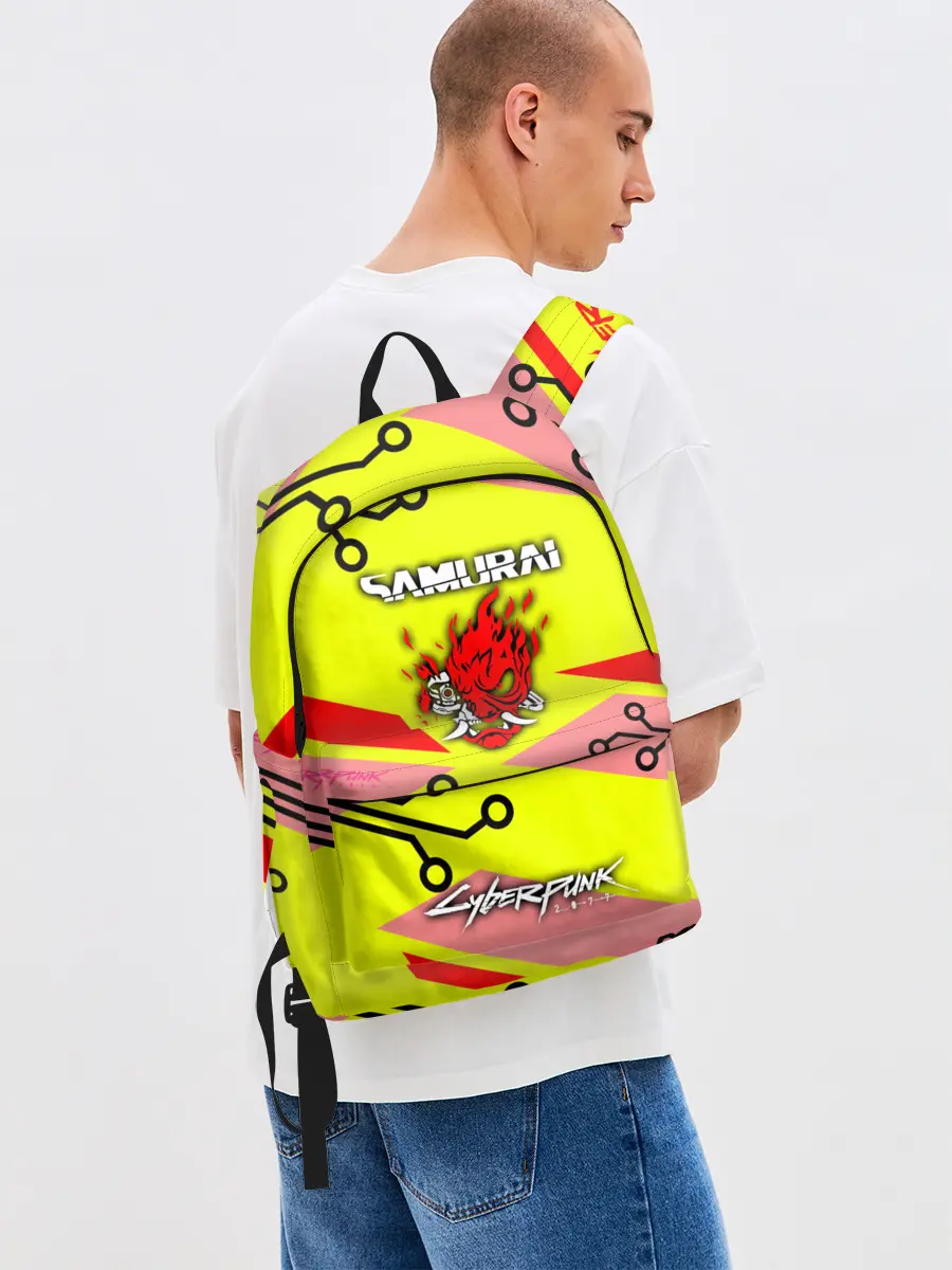 Рюкзак джинсовый / Cyberpunk 2077 Киберматрица.