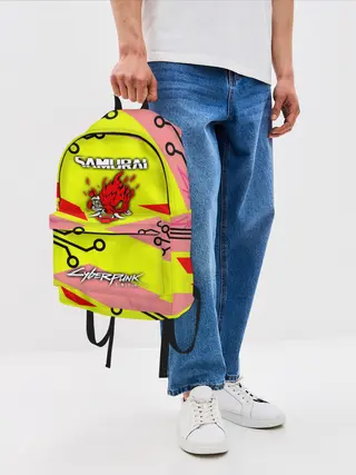 Рюкзак джинсовый / Cyberpunk 2077 Киберматрица.