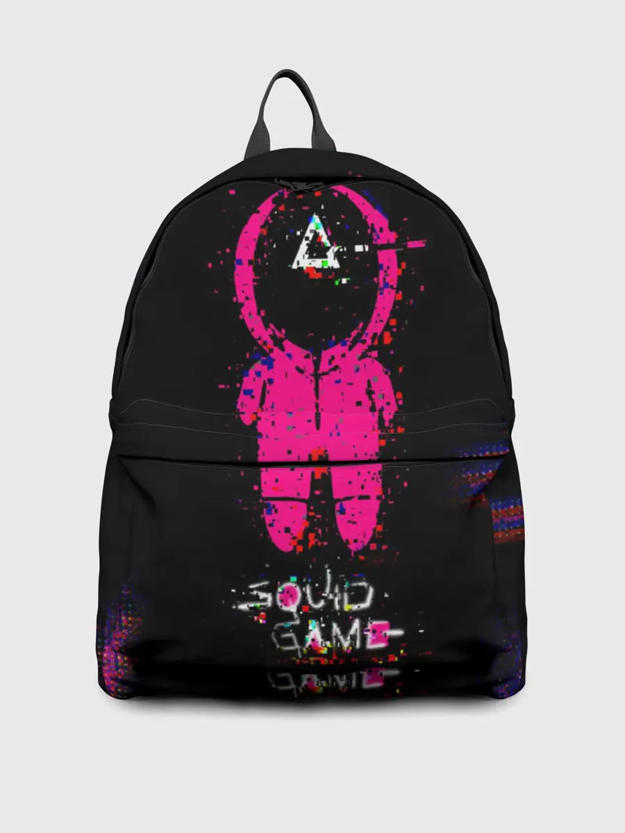 Рюкзак джинсовый / Игра в кальмара глитч