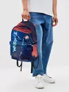 Рюкзак джинсовый / WAFRAME NEON KATANA FIRE