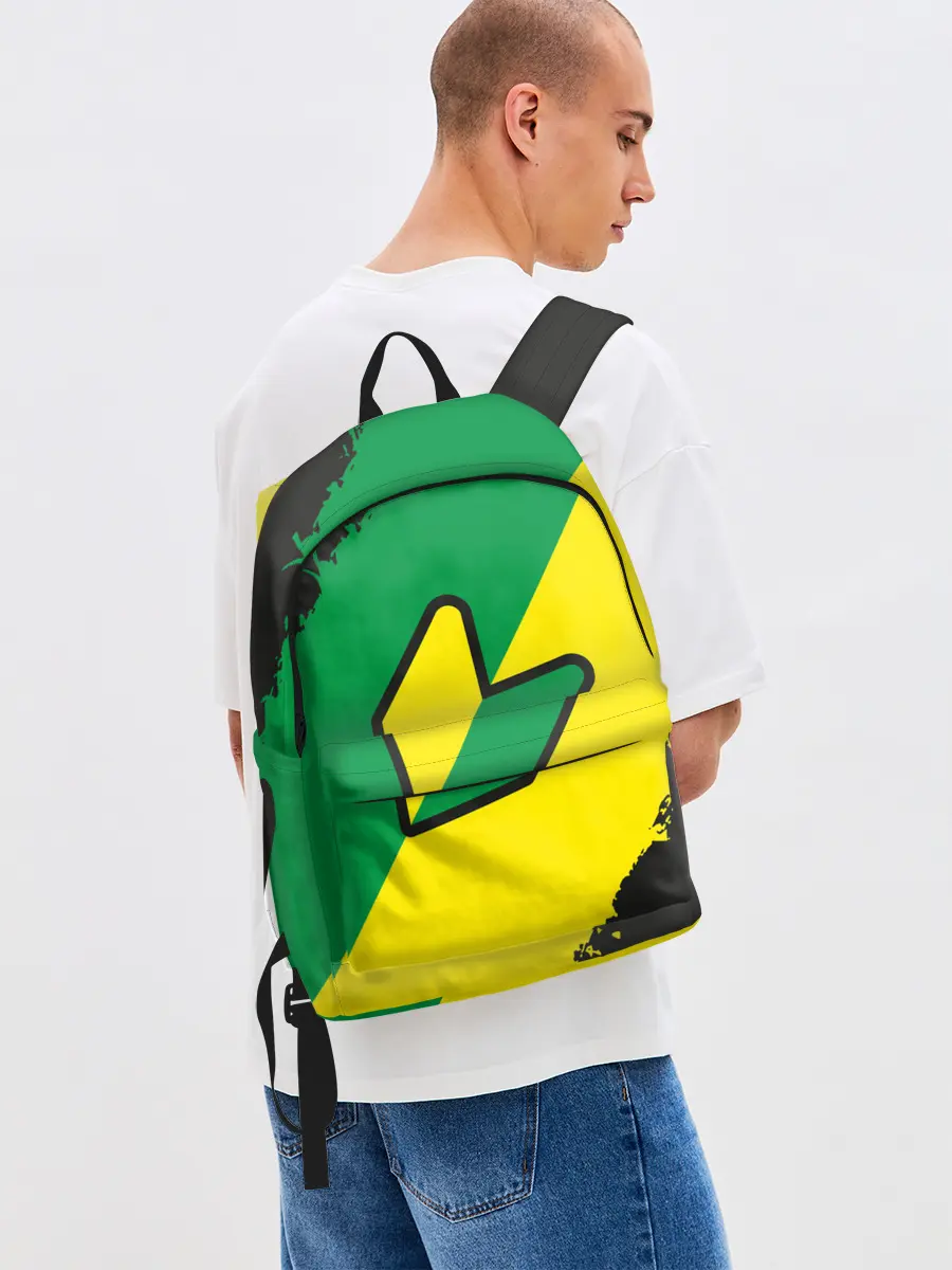 Рюкзак джинсовый / JDM GREEN YELLOW LOGO