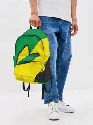 Рюкзак джинсовый / JDM GREEN YELLOW LOGO