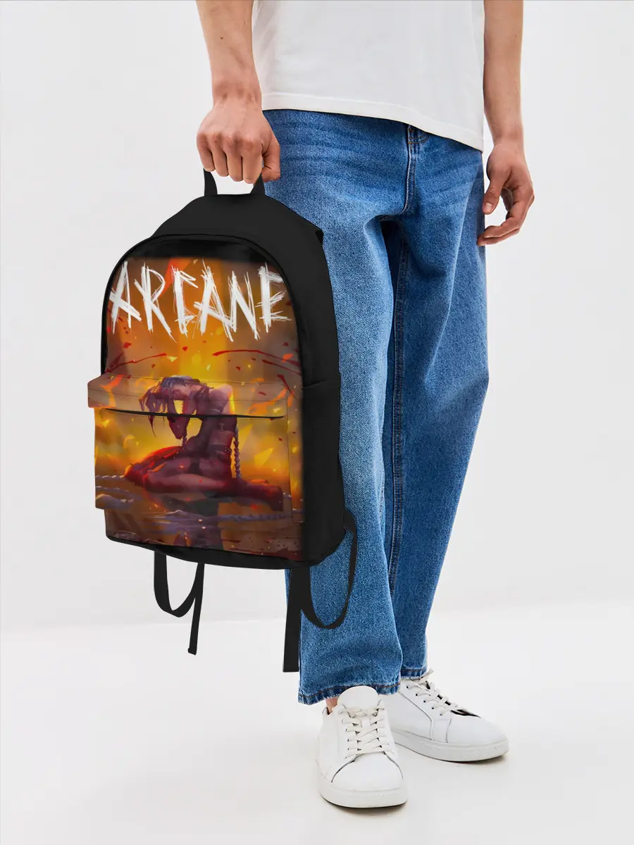 Рюкзак джинсовый / Аркейн лига легенд пламя сериал