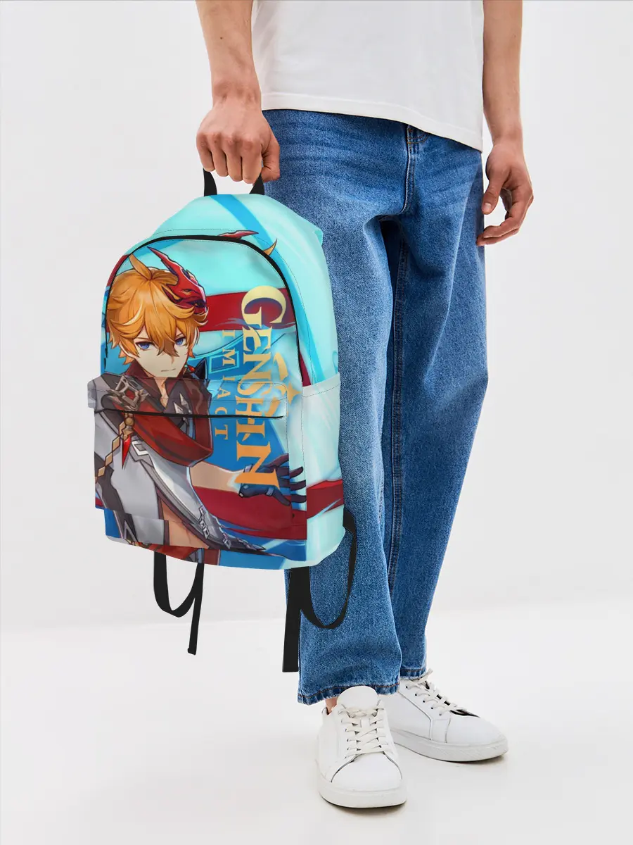 Рюкзак джинсовый / Геншин импакт: Тарталья