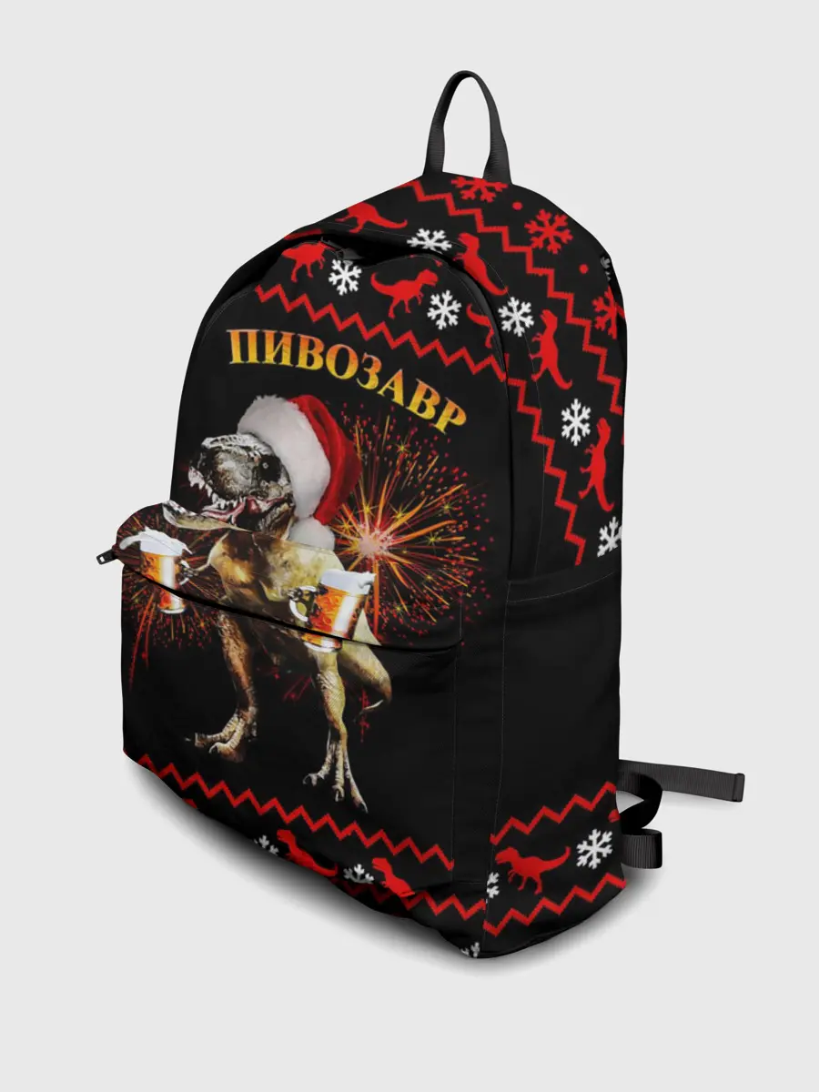 Рюкзак джинсовый / Новогодний пивозавр