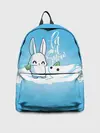 Рюкзак джинсовый / Let it snow. Зайчик и снежок